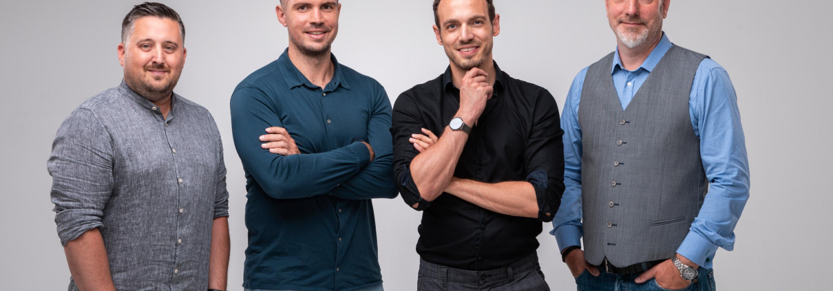v.l.: Markus Grabher, Florian Wassel, Matteo Ender und Karsten Krause-Ablaß.